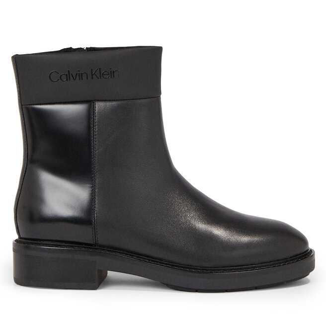 Botki Calvin Klein Rubber Sole Ankle Boot Lg Wl - Czarny