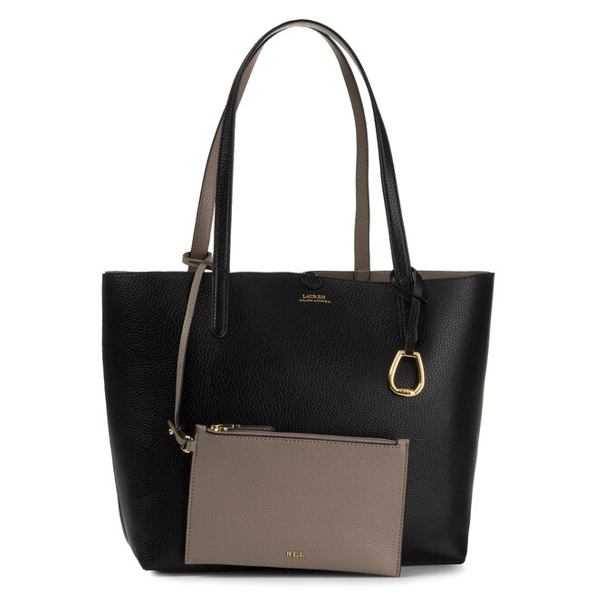 Geantă Lauren Ralph Lauren Rvrsble Tote 431795329001 Black/Taupe