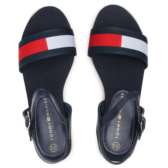 Tommy Hilfiger Espadrilles Tommy Hilfiger Rope Wedge Sandal T3A2-31053-0048Y004 M Blue/White/Red Y004