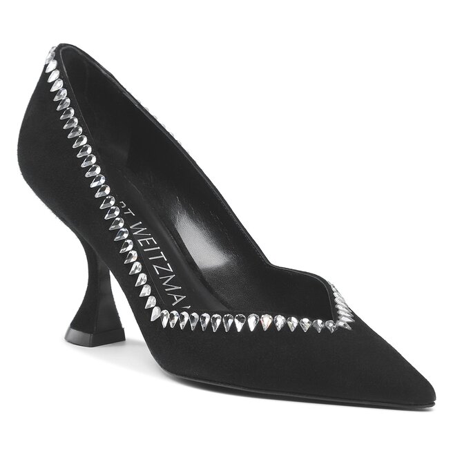 Pantofi Stuart Weitzman Gemcut Xcurve 85 Pum SD143 Black