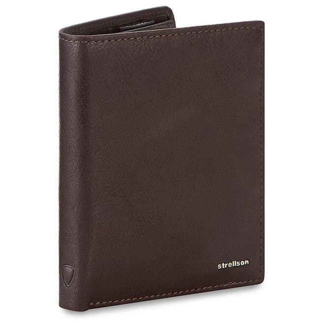 Strellson Cartera grande para hombre Strellson Billfold V8 4010001300 D.Brown 702