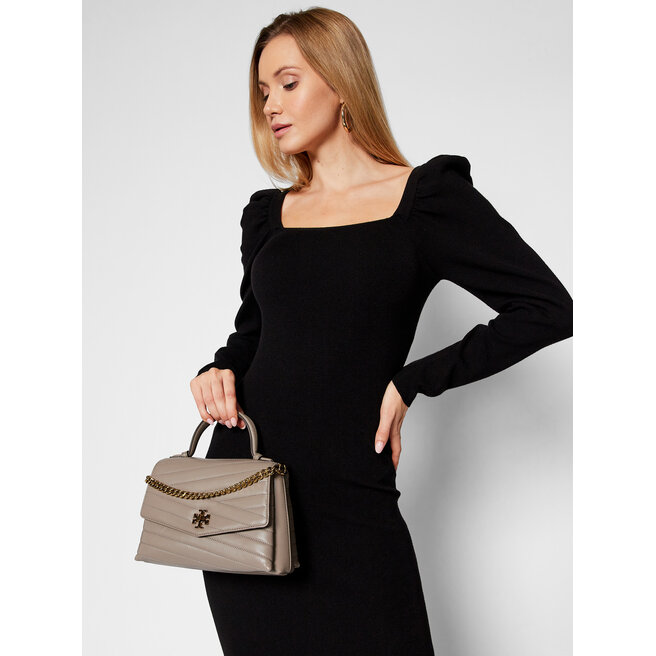 Τσάντα Tory Burch Kira Chevron TopHandle Satchel 61674 Gray Heron 082