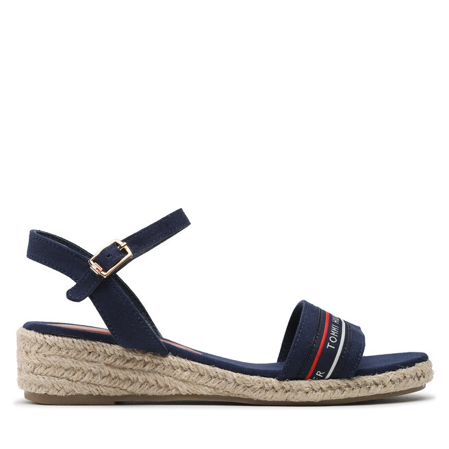 Espadryle Tommy Hilfiger Rope Wedge Sandal - S Granatowy