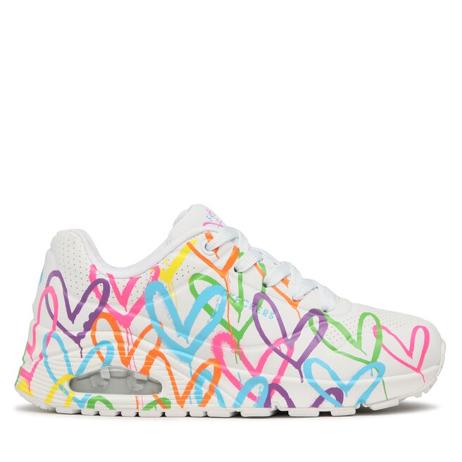 Sneakersy Skechers Uno Highlight Love - Biały