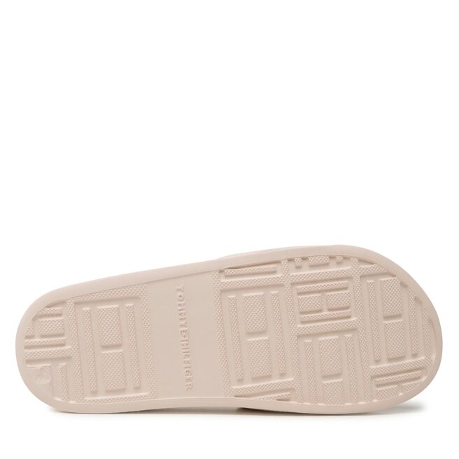 Tommy Hilfiger Șlapi Tommy Hilfiger Feminne Seasonal Slide FW0FW07257 Sugarcane AA8
