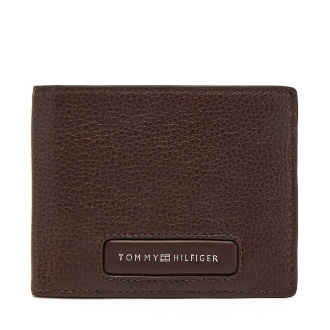 Duży Portfel Męski Tommy Hilfiger Th Monogram Mini Cc Wallet - Brązowy