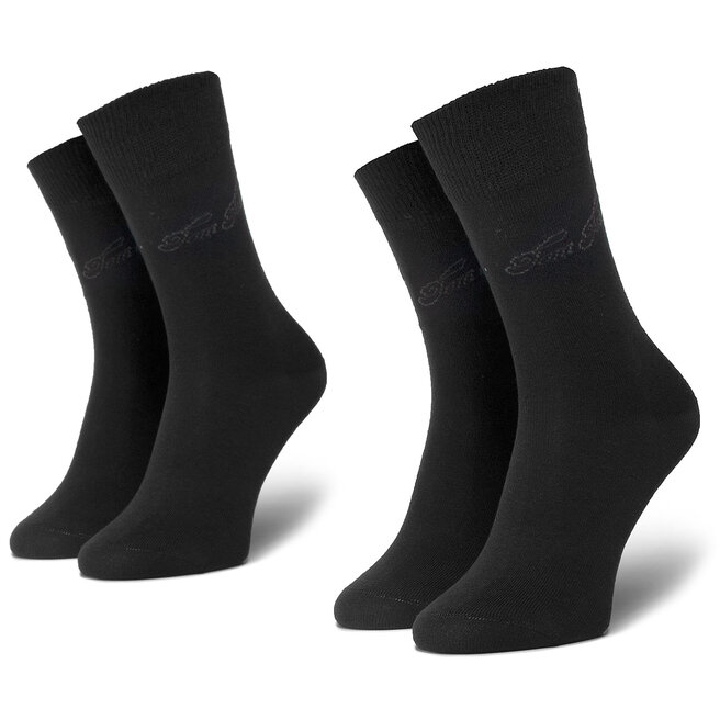 Tom Tailor Súprava 2 párov vysokých dámskych ponožiek Tom Tailor 9702 Black 610