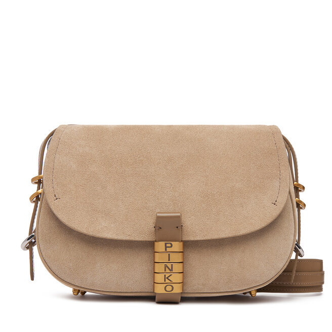 Torebka PINKO Saddle Mini PE PLTT 103831 - Beżowy