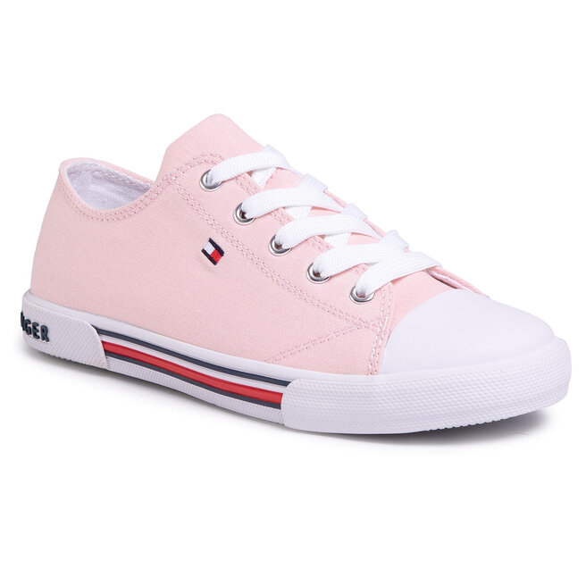 Teniși Tommy Hilfiger Low Cut Lace-Up Sneaker T3A4-30605-0890 S Pink 308