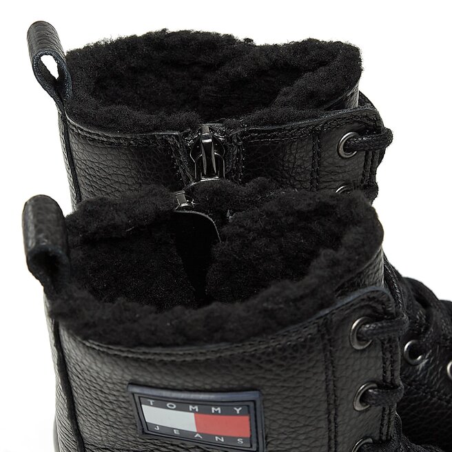 Tommy Jeans Bokacsizma Tommy Jeans Tjw Urban Boot Tumbled Ltr Wl EN0EN02317 Black BDS