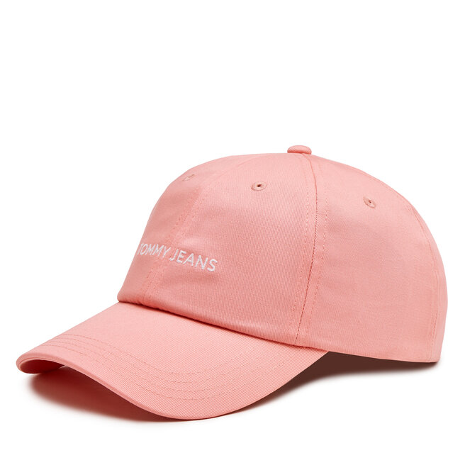 Czapka z daszkiem Tommy Jeans Linear Logo - Różowy