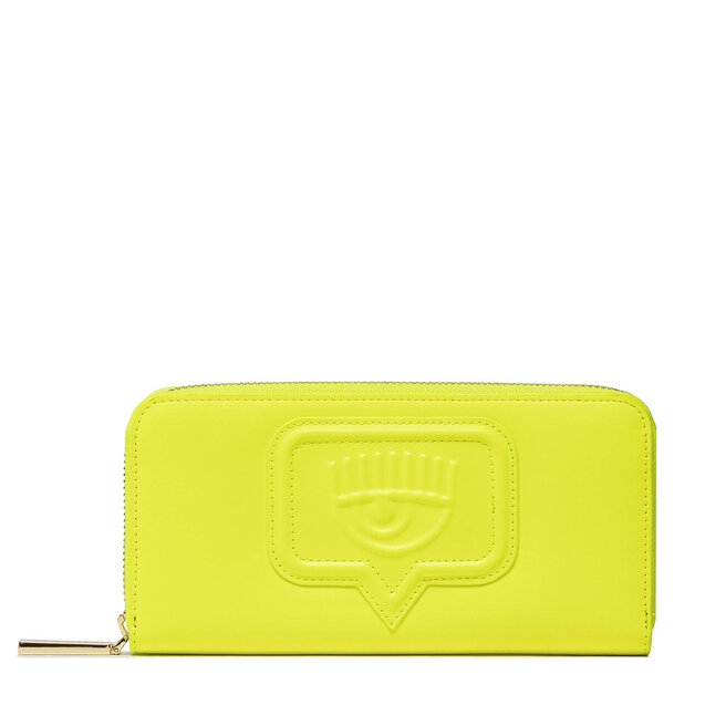 Chiara Ferragni Великий жіночий гаманець Chiara Ferragni 72SB5PA6 Yellow Neon
