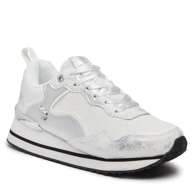 Sneakers U.S. Polo Assn. Layla001B LAYLA001B/BUT1 Whi/Sil01 ASSN imagine noua