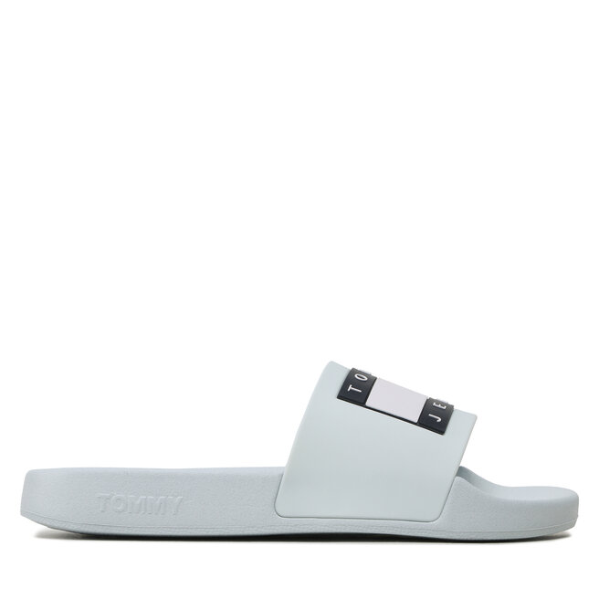 Klapki Tommy Jeans Flag Pool Slide - Błękitny