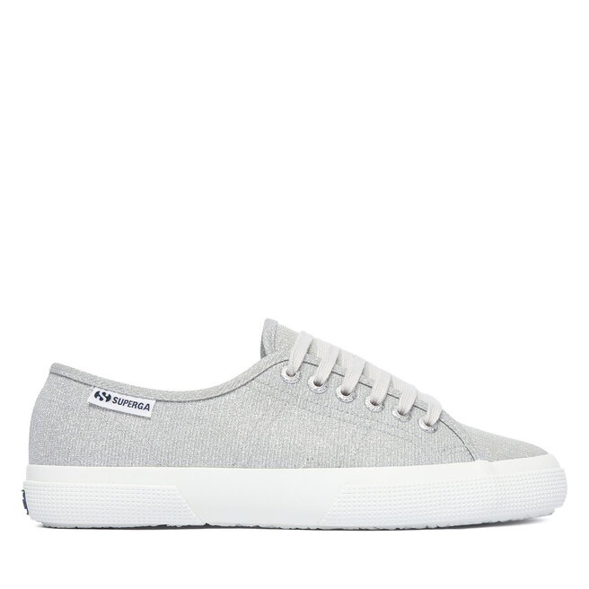 Tenisówki Superga 3750 Jersey Lame Leggera Low Top S4135ZW Srebrny - kobiece
