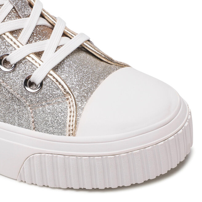MICHAEL Michael Kors Sneakers aus Stoff MICHAEL Michael Kors Gertie High Top 43S2GTFE6D Silv/Plgold