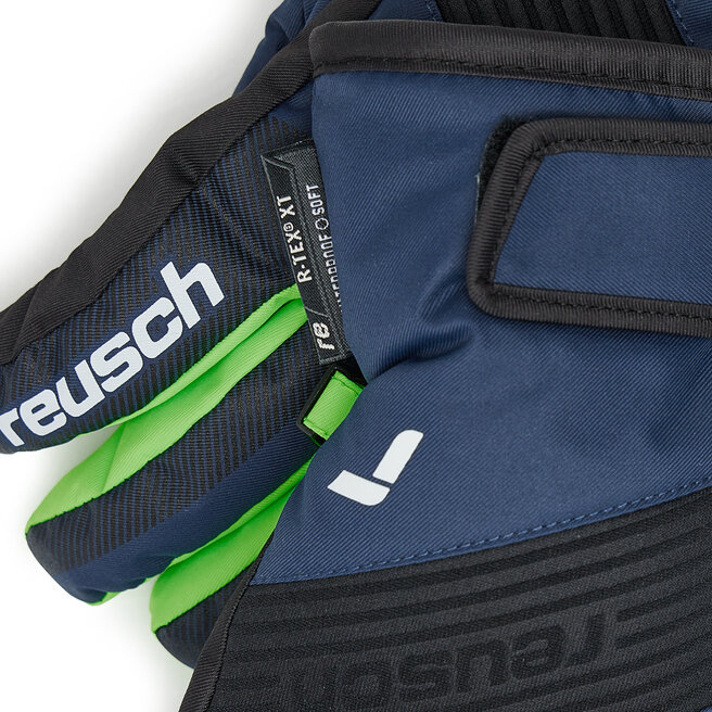 Reusch Ръкавици за ски Reusch Duke 6261212 Black/Dress Blue/Neon Green 7712