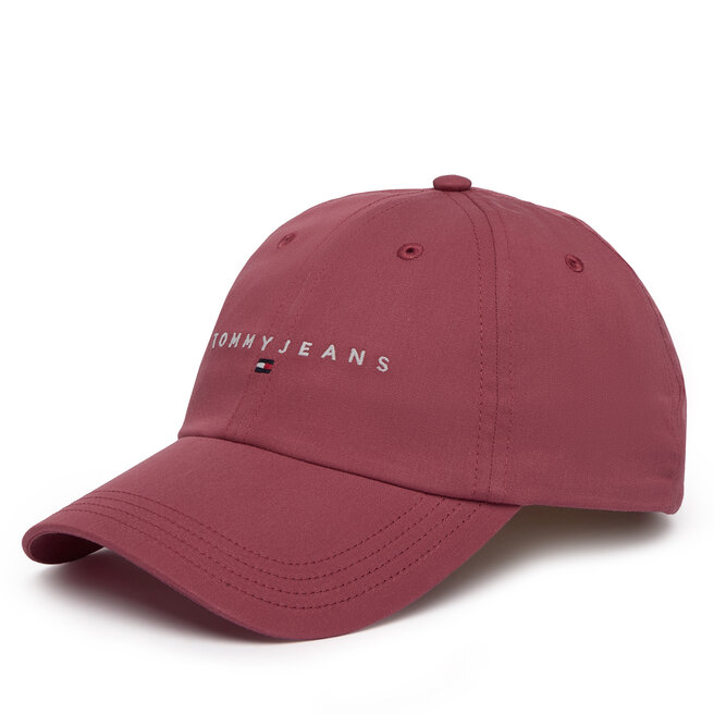 Czapka z daszkiem Tommy Jeans Tjw Linear Logo 6 Panel Cap AW0AW16868 Czerwony -