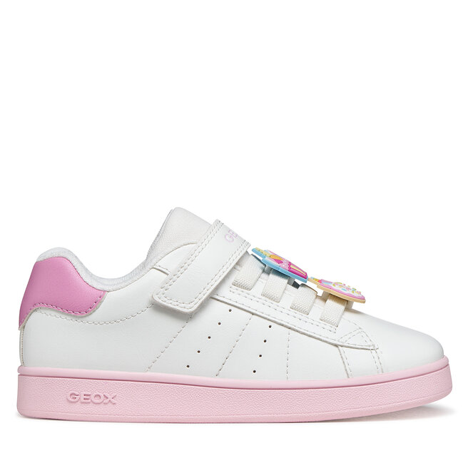 Sneakersy Geox J Eclyper Girl J65LRF 000BC C1364 M Biały - dziewczęce