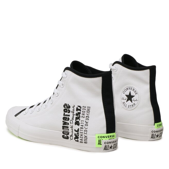 Converse Кецове Converse Ctas Hi A02795C White/Black/Green Beam