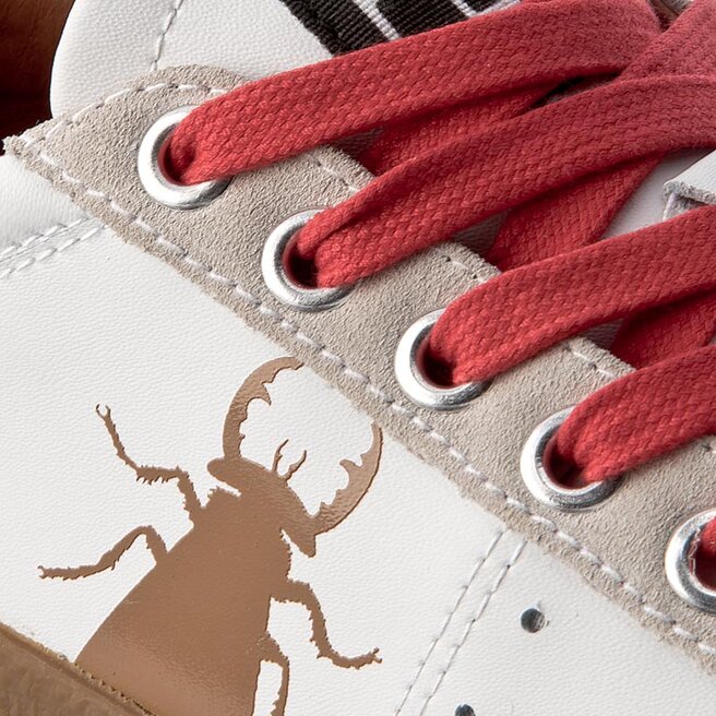 Sneakers Fly London Bergfly P143823002 White Beige Red Laces