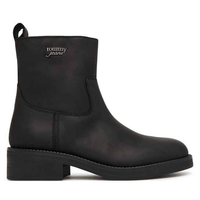 Botki Tommy Jeans Tjw Soft Sole Chelsea Boots Lth EN0EN03080 Czarny