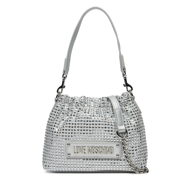 Torebka LOVE MOSCHINO - Srebrny
