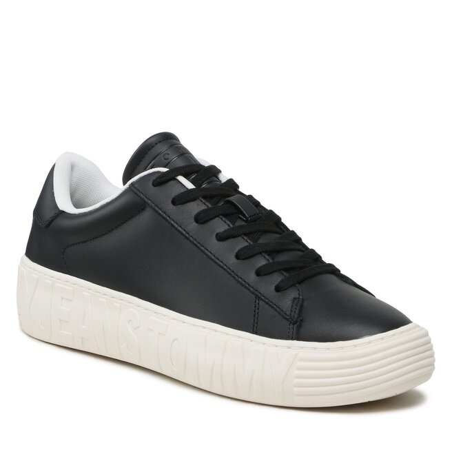Tommy Jeans Sportcipő Tommy Jeans Leather Outsole EM0EM01213 Black BDS