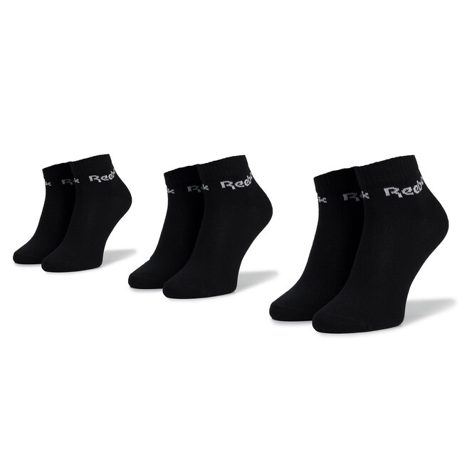Σετ 3 ζευγάρια κοντές κάλτσες unisex Reebok Act Core Ankle Sock 3p FL5226 Black