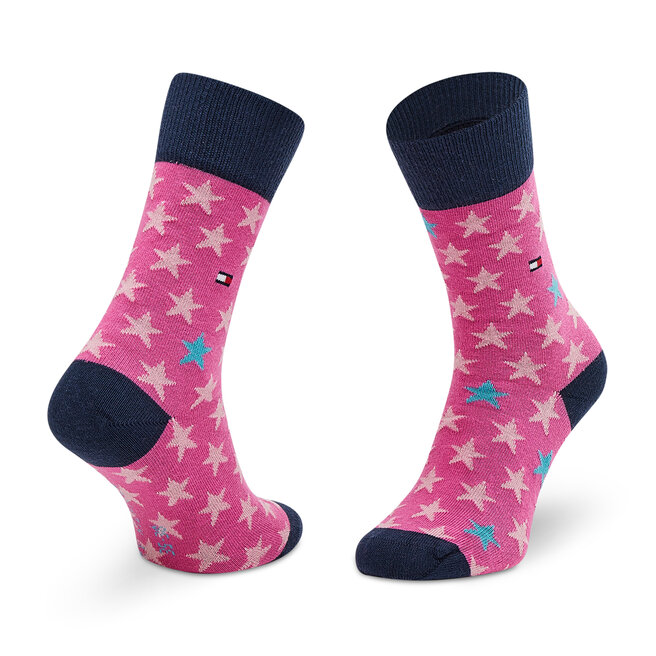 Tommy Hilfiger Set di 2 paia di calzini lunghi unisex Tommy Hilfiger 100000816 Pink Combo 009