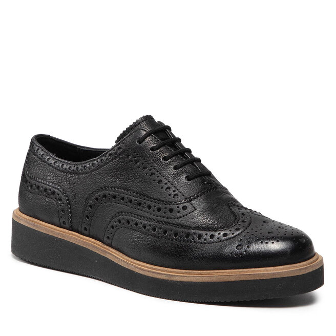 Clarks Félcipő Clarks Baille Brogue 261574144 Black Leather