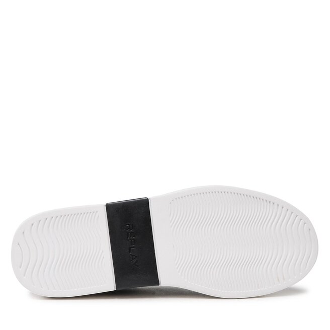 Replay Zapatillas Para Hombre Polys Court, 062 Blanco Y Negro., 24.5 Cm