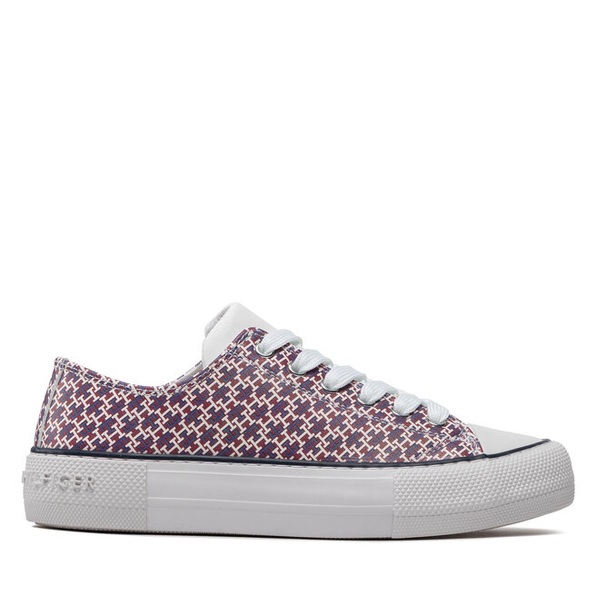 Tommy Hilfiger Scarpe da ginnastica Tommy Hilfiger Lowcut Lace-Up Sneaker T3A9-32289-0753 S White/Bordeaux X665