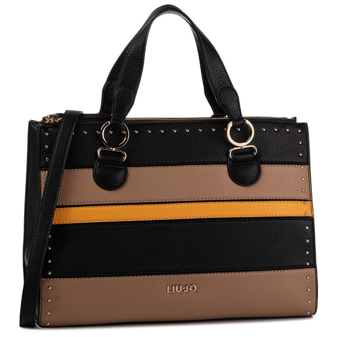 Liu Jo Táska Liu Jo M Double Zip Satchel N69064 E0027 Nero/Mals/Nuez B3550