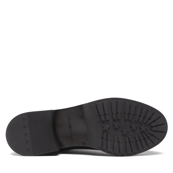 Tommy Hilfiger Боти тип челси Tommy Hilfiger Th Leather Flat Boot FW0FW06749 Black BDS