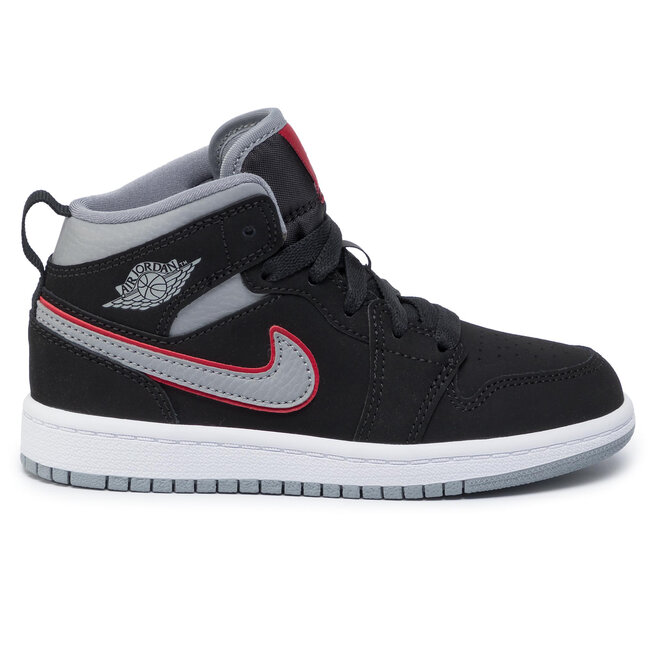 Jordan 1 mid black particle grey discount