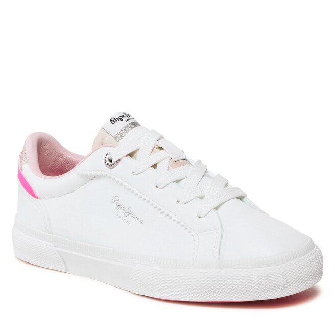 Πάνινα παπούτσια Pepe Jeans Kenton Basic Girl PGS30549 White 800