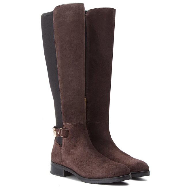 Koza ky ve vojensk m stylu Tommy Hilfiger Th Buckle High Boot