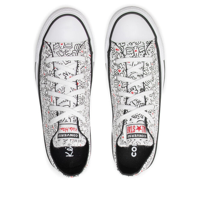 Kedas Converse Keith Haring Ctas Ox 171860C White/Black/Red • Eapavi.lv