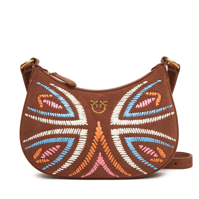 Torebka PINKO Half Moon Mini Fl PE 25 PLTT 102790 - Brązowy