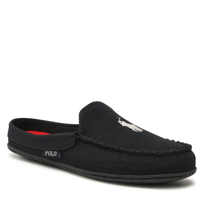 Papuci de casă Polo Ralph Lauren Collins Mule RF104144 Black Pique/Red/White Black imagine noua