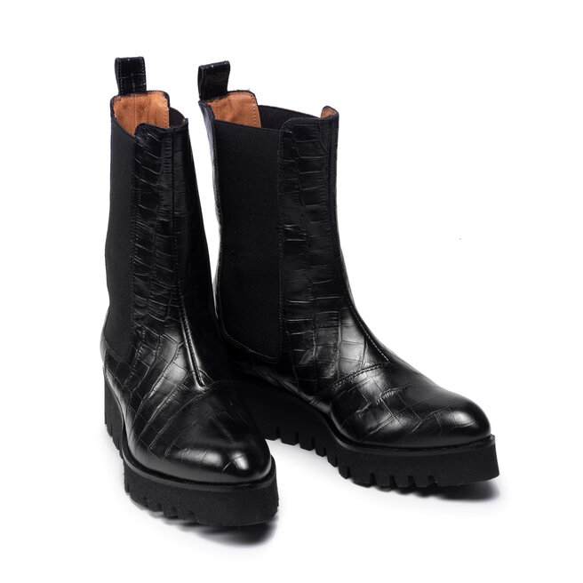 Solo Femme Bokacsizma Solo Femme 38809-12-L45/000-13-00 Fekete