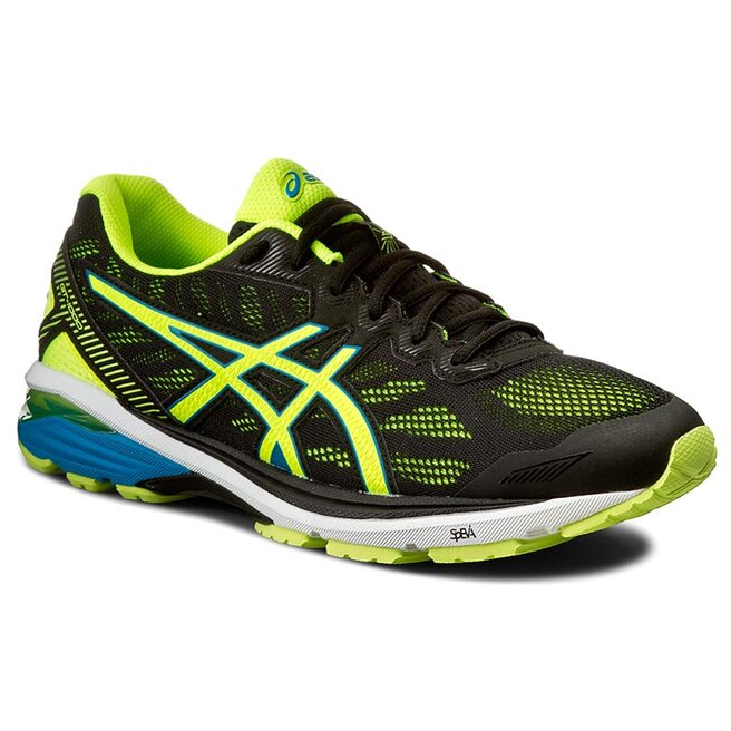 Asics Gt 1000 5 T6A3N Black Safety Yellow Blue Jewel 9007