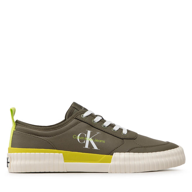 Calvin Klein Jeans Sneakers Calvin Klein Jeans Skater Vulcanized Laceup Rcotton YM0YM00414 Burnt Olive LB6