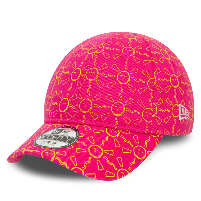 Czapka z daszkiem New Era Kids Aop Sun 940 Ne - Różowy