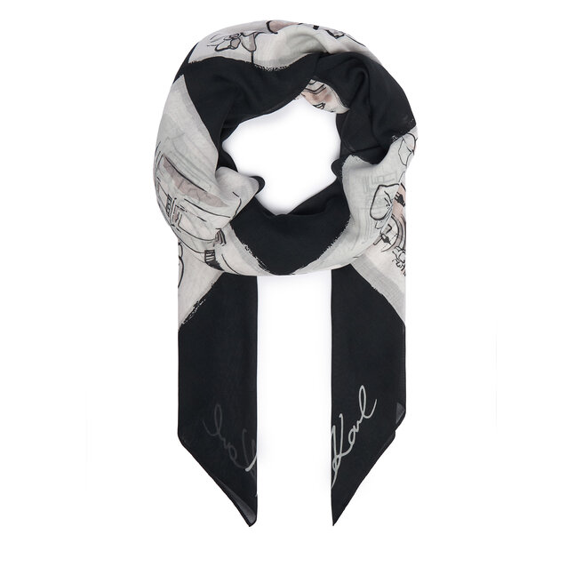 Chusta KARL LAGERFELD B3W33021 Szary ciemny -