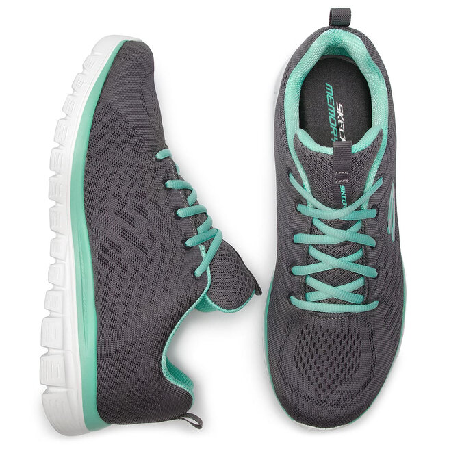 Skechers Pantofi Skechers Get Connected 12615/CCGR Charcoal/Green