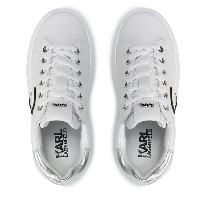 KARL LAGERFELD Sportcipő KARL LAGERFELD KL62530 White Lthr W/Silver