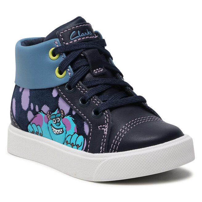 Μποτίνια Clarks City Scare T 261576757 Navy Combi Lea