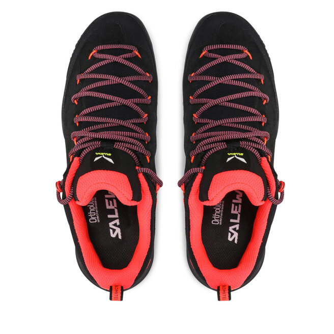 Salewa Bakancs Salewa Ws Wildfire Leather 61396-0936 Black/Fluo Coral